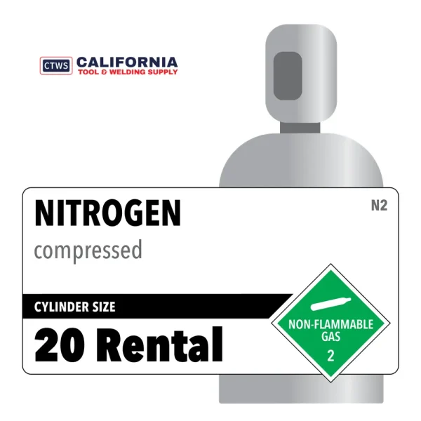 Nitrogen, 20 Rental, 4.8, Industrial, 99.998, High Pressure Steel Rental