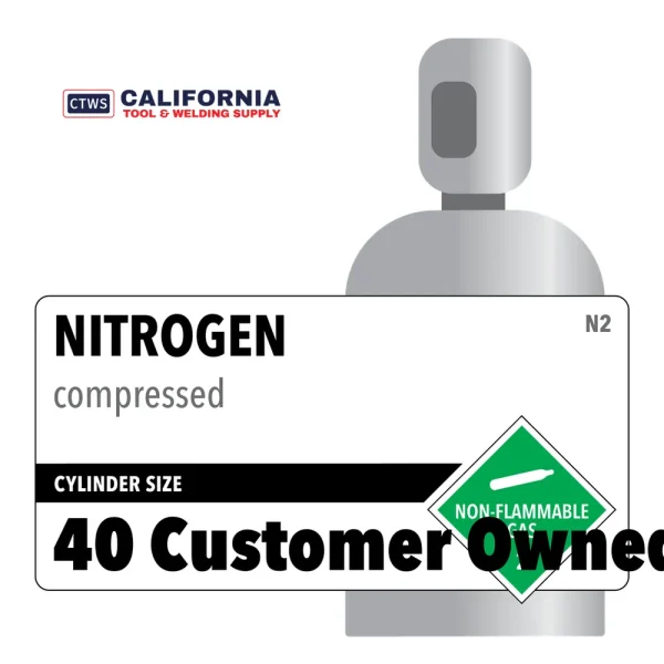 Nitrogen, 40 Customer Owned, 4.8, Industrial, 99.998, High Pressure Steel Customer Owned