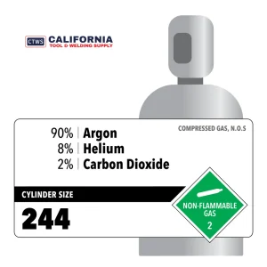 90% Argon, 8% Helium, 2% Carbon Dioxide, Industrial Varied Customer Owned