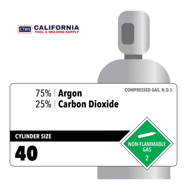 75% Argon, 25% Carbon Dioxide, Industrial Varied Customer Owned