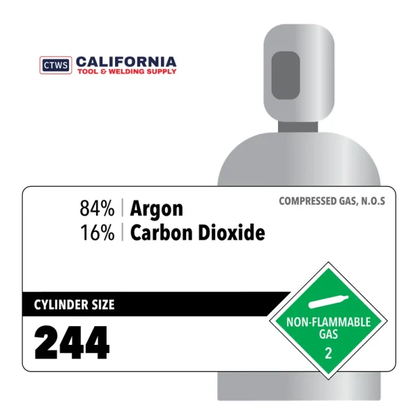 84% Argon, 16% Carbon Dioxide Customer Owned