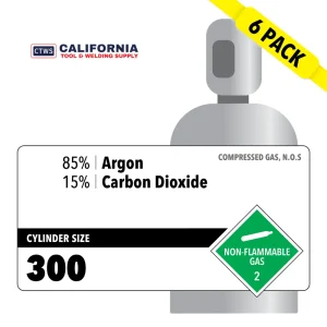 85% Argon, 15% Carbon Dioxide Industrial 6 Pack