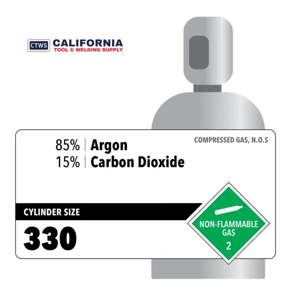 85% Argon, 15% Carbon Dioxide, Industrial Varied Customer Owned