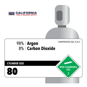 98% Argon, 8% Carbon Dioxide Customer Owned