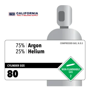 75% Argon, 25% Helium Industrial Varied Customer Owned