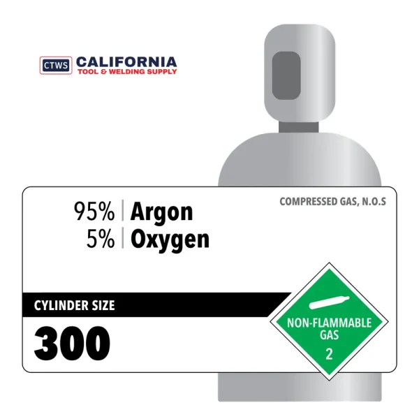95% Argon, 5% Oxygen, 300 Rental