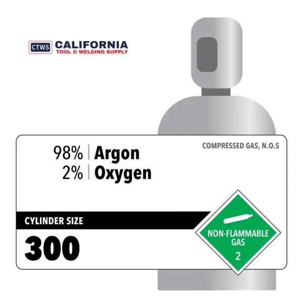 98% Argon, 2% Oxygen, 300 Rental