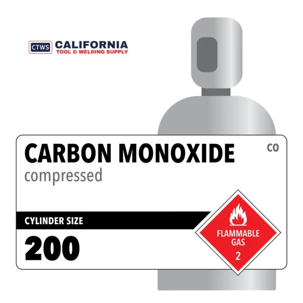 Carbon Monoxide, 200, 2.5, Chemically Pure, 99.5%, Rental