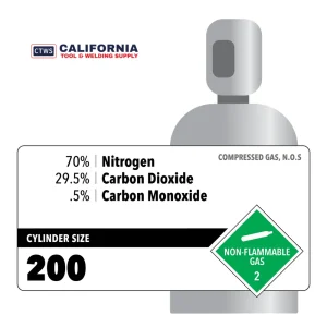 70% Nitrogen, 29.5% Carbon Dioxide, .5% Carbon Monoxide Food Grade Rental
