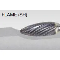 Walter 01V030 Tungsten Carbide Flame Burr, 1/4″ Shank Dia., 1/2″ Dia. x 1 1/4″ Length, SH-5 (1 Burr)