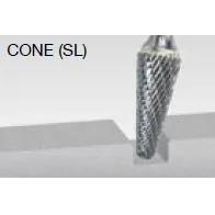 Walter 01V032 Tungsten Carbide Cone Burr, 1/4″ Shank Dia., 1/2″ Dia. x 1 1/8″ Length, SL-4 (1 Burr)