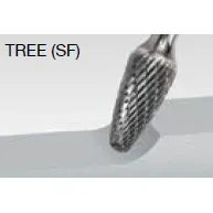 Walter 01V043 Tungsten Carbide Tree Burr, 1/4″ Shank Dia., 7/16″ Dia. x 1″ Length, SF-4 (1 Burr)