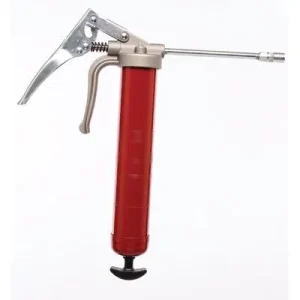 Alemite 555 Heavy Duty Grease Guns, 16 oz, 7,500 psi, Rigid Extension/Coupler, Pistol Gun (1 EA)