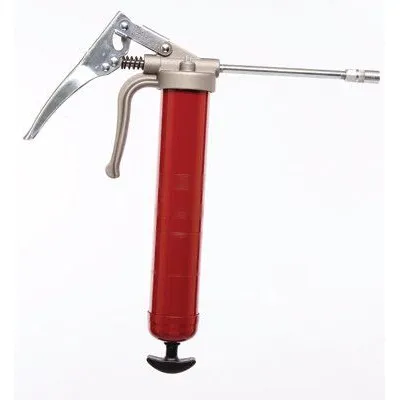 Alemite 555 Heavy Duty Grease Guns, 16 oz, 7,500 psi, Rigid Extension/Coupler, Pistol Gun (1 EA)