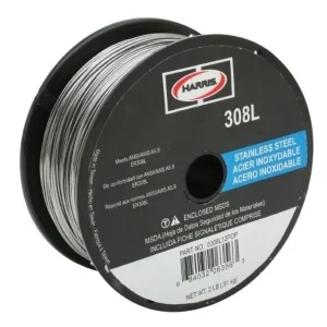 HARRIS® 0308LF5 308L .035″ 10# SPOOL STAINLESS STEEL SOLID MIG WIRE (GMAW)