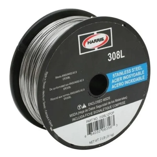 HARRIS® 0308LF5 308L .035″ 10# SPOOL STAINLESS STEEL SOLID MIG WIRE (GMAW)