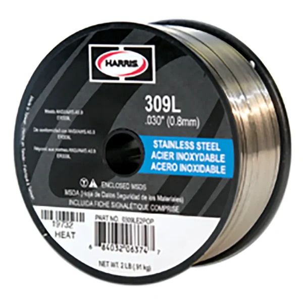 HARRIS® 0309LE2 309L .030″ X 2# SPOOL STAINLESS STEEL SOLID MIG WIRE (GMAW)