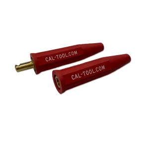 CALIFORNIA TOOL & WELDING SUPPLY BY LENCO LC-10 MALE/FEMALE RED CABLE CONNECTOR SET
