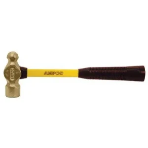 Ampco Safety Tools H-3FG 1.5 lb. Ball Peen Hammer with Fiberglass Handle (1 Hammer)