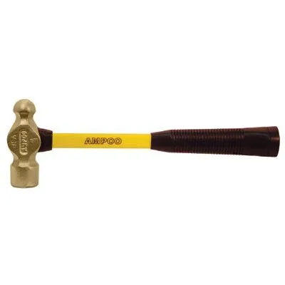 Ampco Safety Tools H-3FG 1.5 lb. Ball Peen Hammer with Fiberglass Handle (1 Hammer)