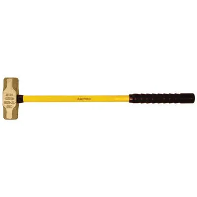 Ampco Safety Tools H-72FG 10 lb Non-Sparking Sledge Hammer w/ Fiberglass Handle (1 Hammer)