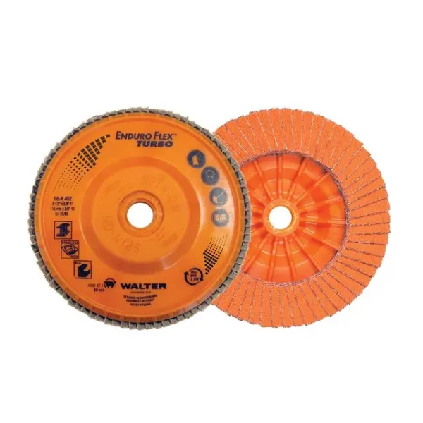 Walter 06A712 7″ x 7/8″ 36/60 Grit Enduro-Flex Turbo Flap Disc