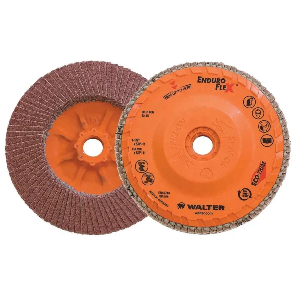 Walter 06B456 4.5″ 60 Grit Spin-On Enduro-Flex Flap Disc
