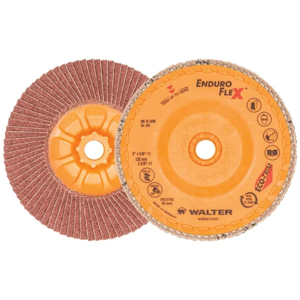 Walter 06B506 5″ 60 Grit Spin-On Enduro-Flex Flap Disc