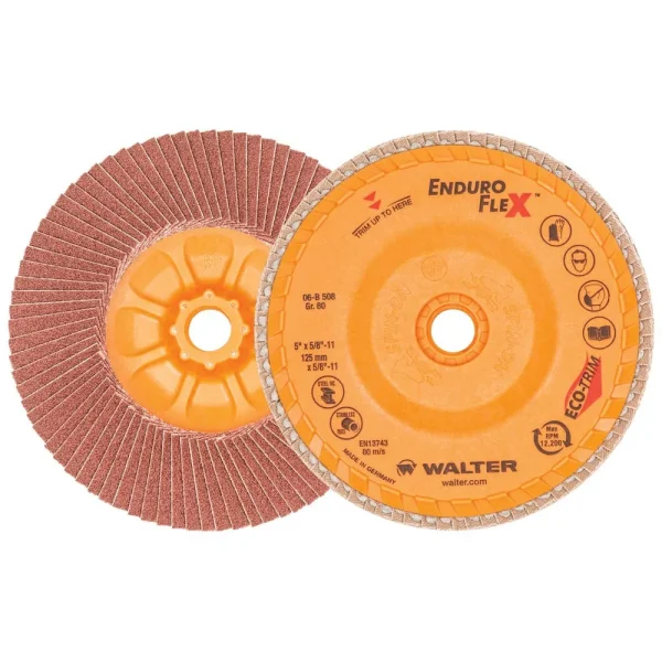 Walter 06B508 5″ 80 Grit Spin-On Enduro-Flex Flap Disc