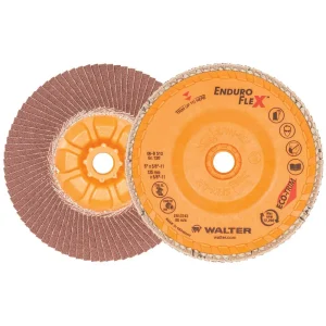 Walter 06B512 5″ 120 Grit Spin-On Enduro-Flex Flap Disc