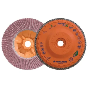 Walter 06F454 4.5″ 40 Grit Spin-On Enduro-Flex Stainless Flap Disc