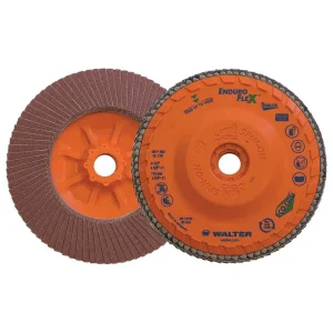 Walter 06F462 4.5″ 120 Grit Spin-On Enduro-Flex Stainless Flap Disc