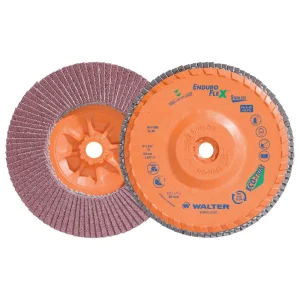 Walter 06F608 6″ 80 Grit Spin-On Enduro Flex Stainless Flap Disc