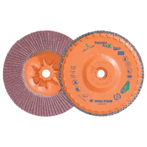 Walter 06F612 6″ 120 Grit Spin-On Enduro Flex Stainless Flap Disc