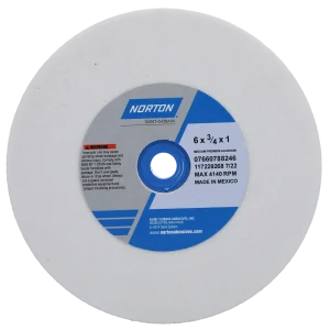 Norton 6 x 3/4 x 1 In. Premium Alundum Bench and Pedestal Wheel 60 J VBE T01 1 Count