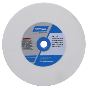 Norton 6 x 1 x 1 In. Premium Alundum Bench and Pedestal Wheel 60 J VBE T01 1 Count