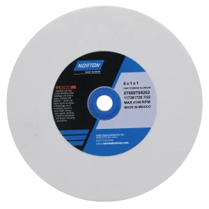 Norton 6 x 1 x 1 In. Premium Alundum Bench and Pedestal Wheel 100 J VBE T01 1 Count