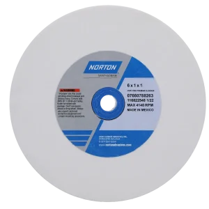 Norton 6 x 1 x 1 In. Premium Alundum Bench and Pedestal Wheel 150 J VBE T01 1 Count