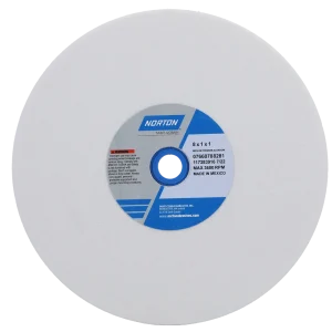 Norton 8 x 1 x 1 In. Premium Alundum Bench and Pedestal Wheel 60 J VBE T01 1 Count