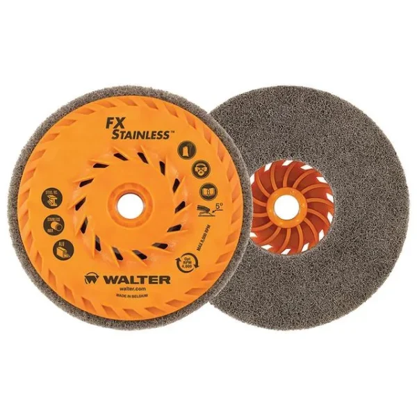 Walter 07X452 4.5″ x 5/8-11″ Spin-On FX™ Stainless Cup Wheel