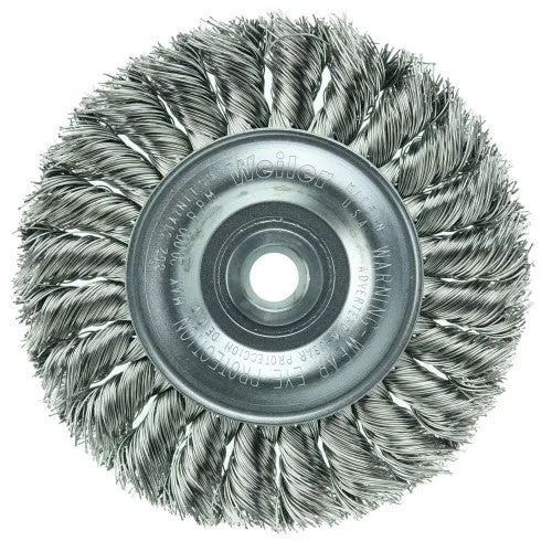 Weiler Twist Knot Wire Wheel – 4″ Stainless Steel 08294