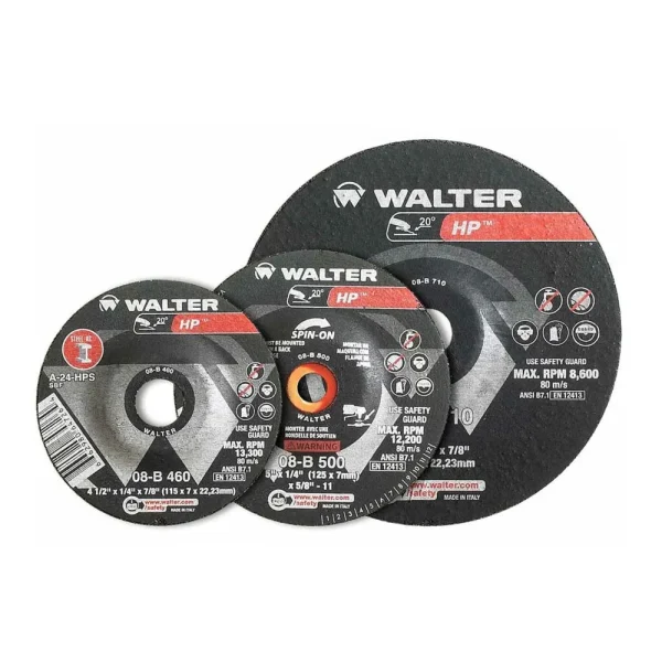 Walter 08B310 3″ x 1/4″ x 3/8″ Type 27 HP Grinding Wheel