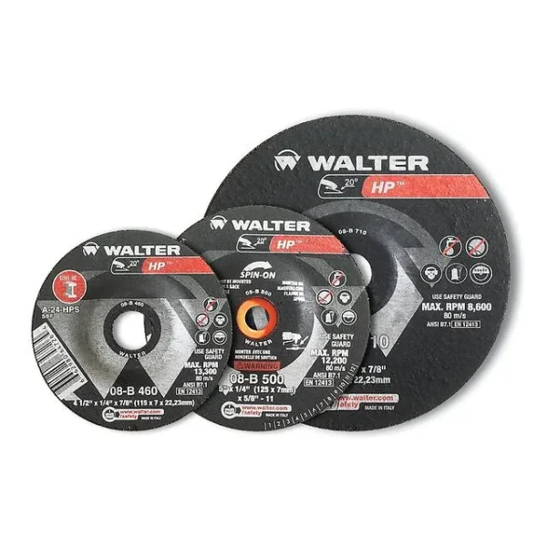 Walter 08B410 4″ x 1/4″ x 3/8″ HP Type-27 Grinding Wheel