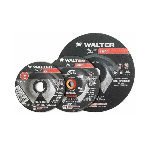 Walter 08B502 5″ x 1/8″ Spin-On HP Combo Grinding Wheel