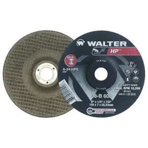 WALTER 08B600 HP GRINDING WHEEL 6 X 1/4″, 25/BOX