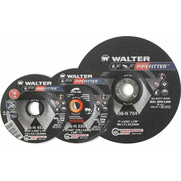 Walter 08N453 4.5″ x 3/32″ x 7/8″ Pipefitter A36 Grinding Wheel
