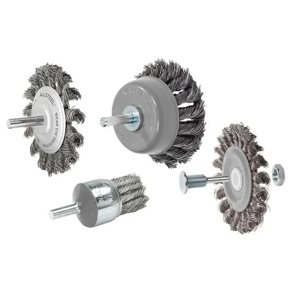 Walter 09C180 ALLSTEEL™ 2-13/4″ Stainless Steel Knot-Twisted Mounted Wheel Wire Brush (1 Brush)