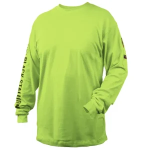 Revco Shirt FR 7oz Long Sleeve Lime Green Large |TF2510-LM-LRG