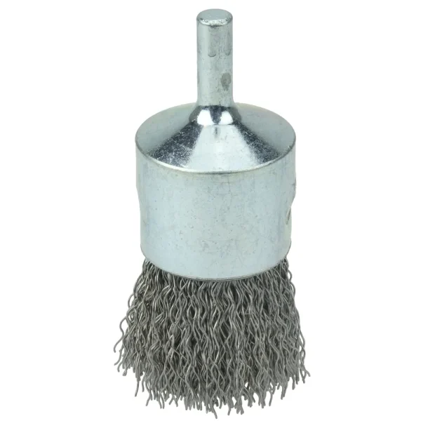 Weiler 10011 1″ Crimped Wire End Brush, .014″ Steel Fill, 10/BOX