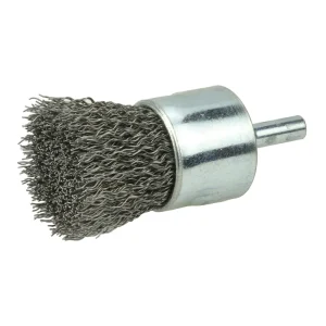 Weiler 10011 1″ Crimped Wire End Brush, .014″ Steel Fill, 10/BOX